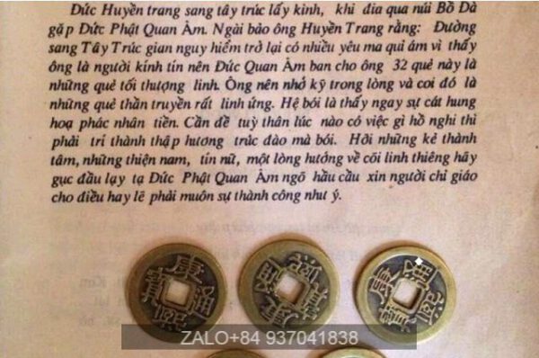 32 QUẺ QUAN ÂM TẶNG 5 XU